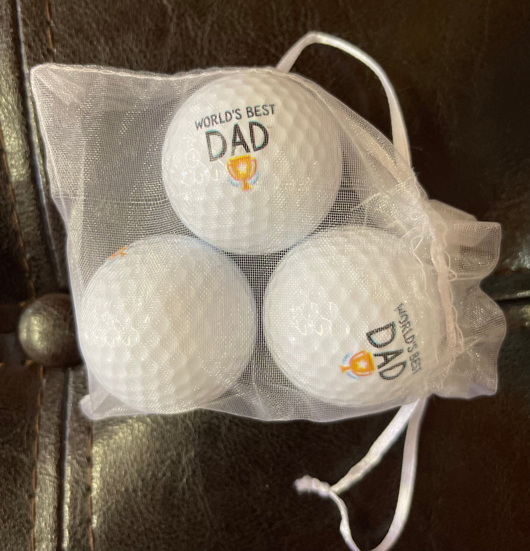 World’s Best Dad 3-Pack Golf Balls
