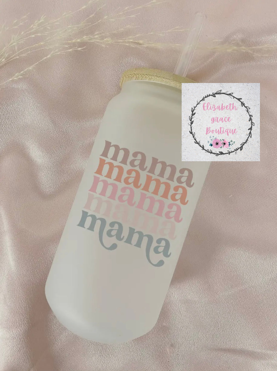 Mama Frosted Glass Tumbler