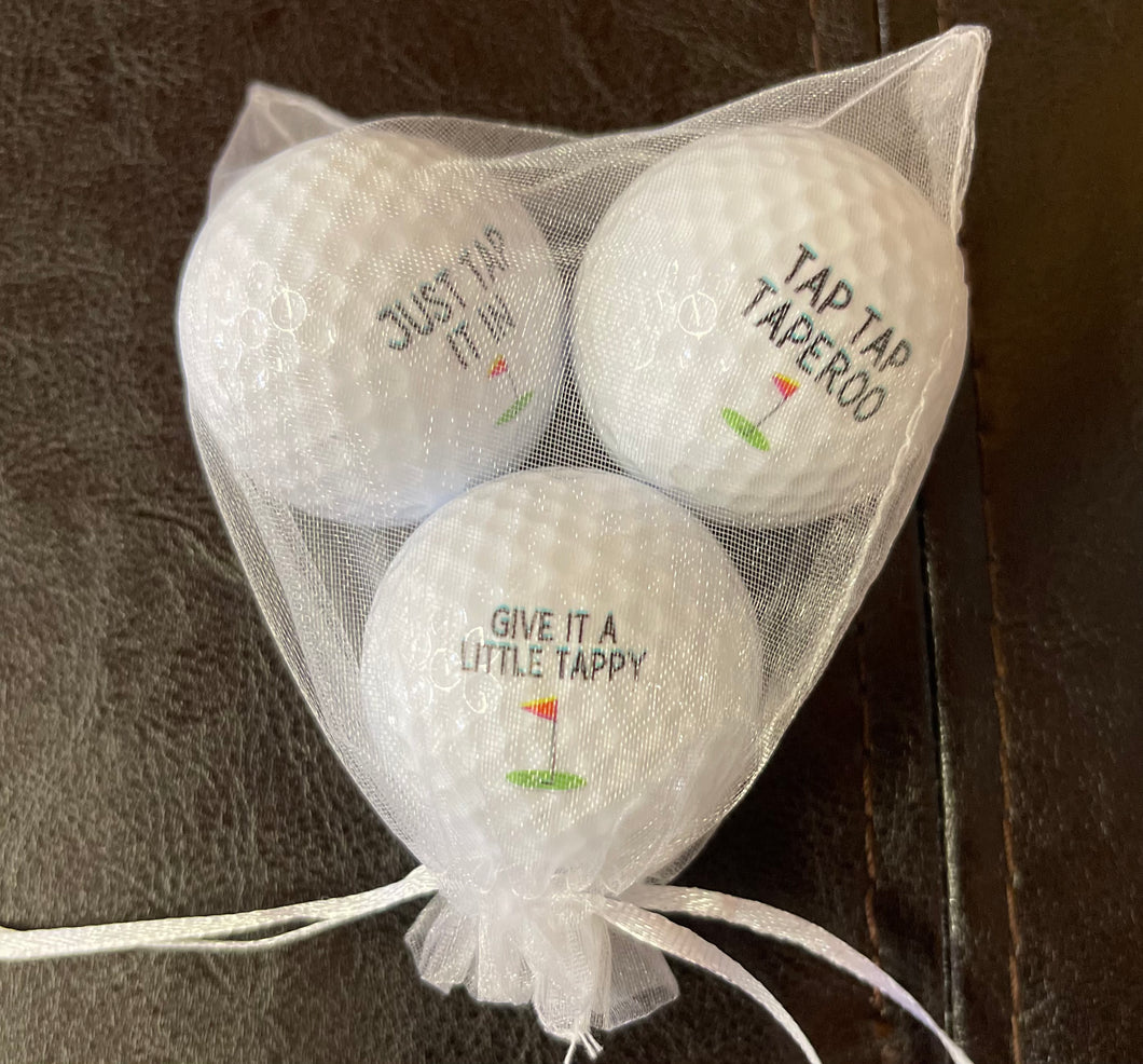 Just Tap It In 3-Pack Golf Balls