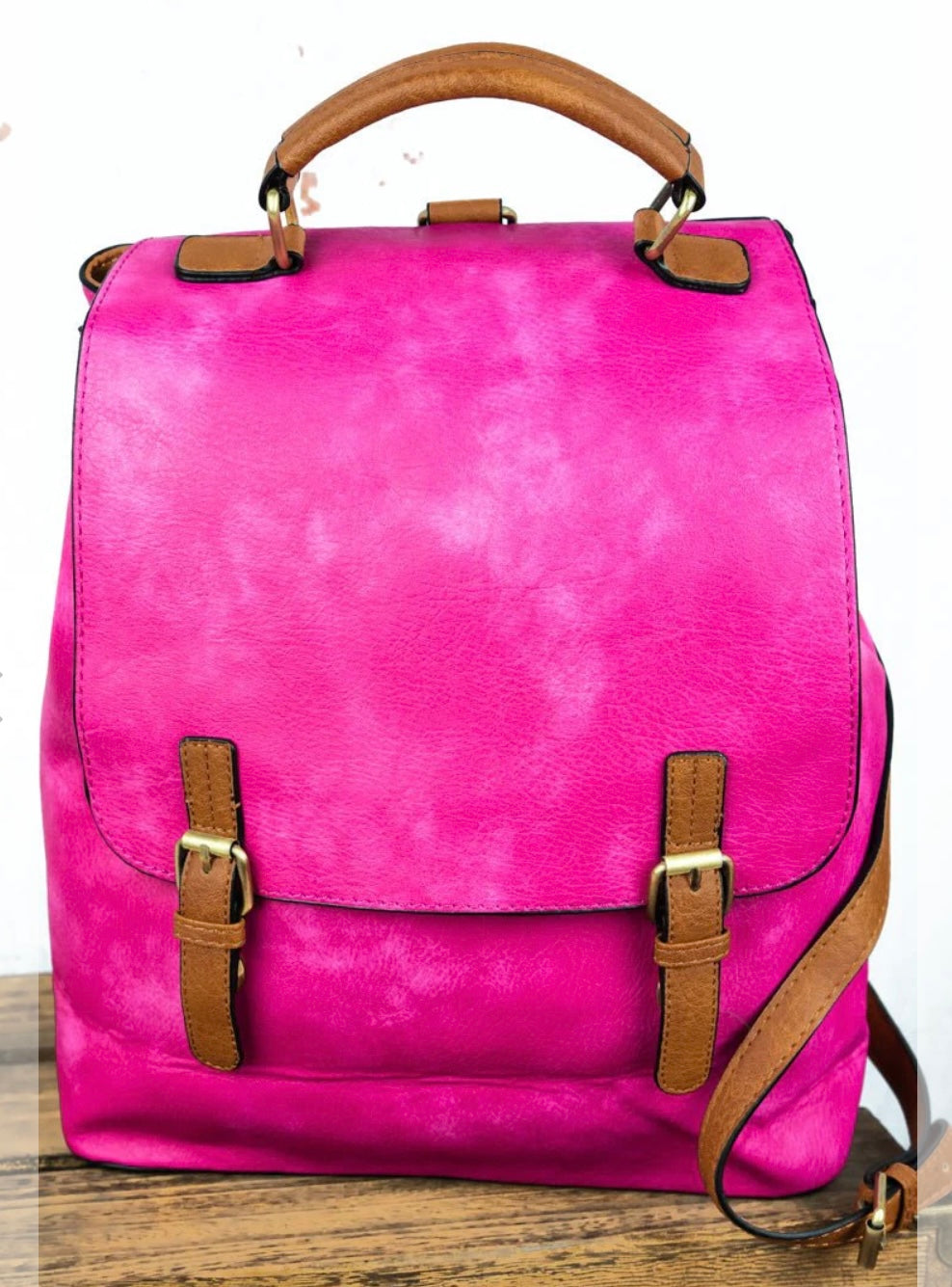Pink Satchel Backpack Purse