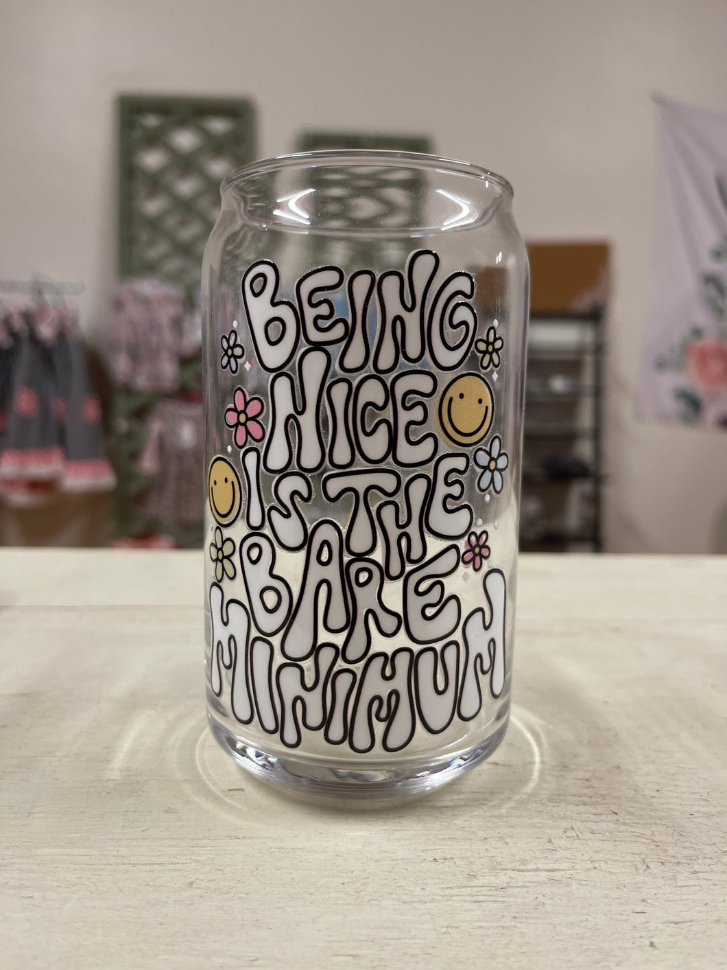 Being Nice Glass Cup