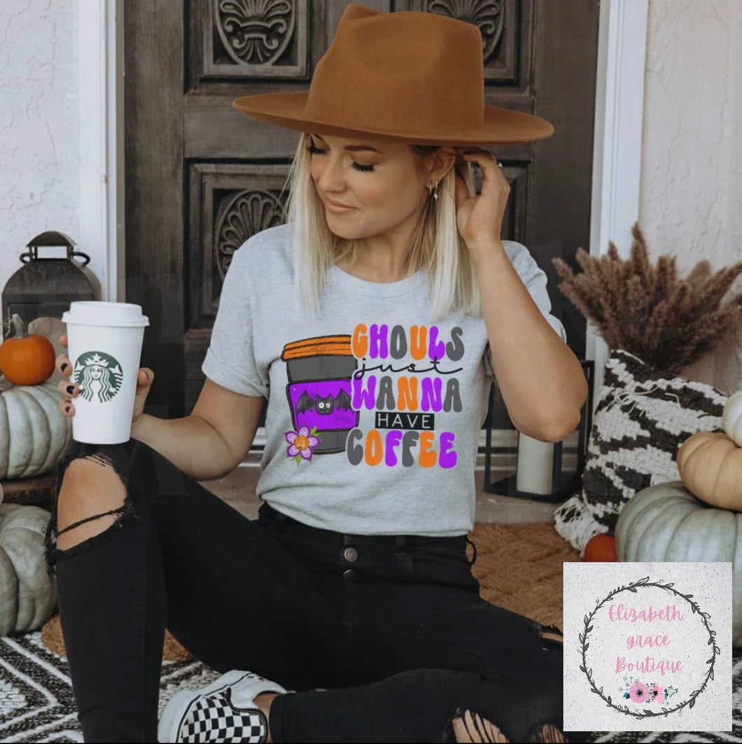 Ghouls and Coffee Tee