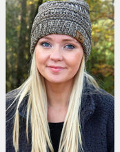 Load image into Gallery viewer, Brown/White Marble Beanie
