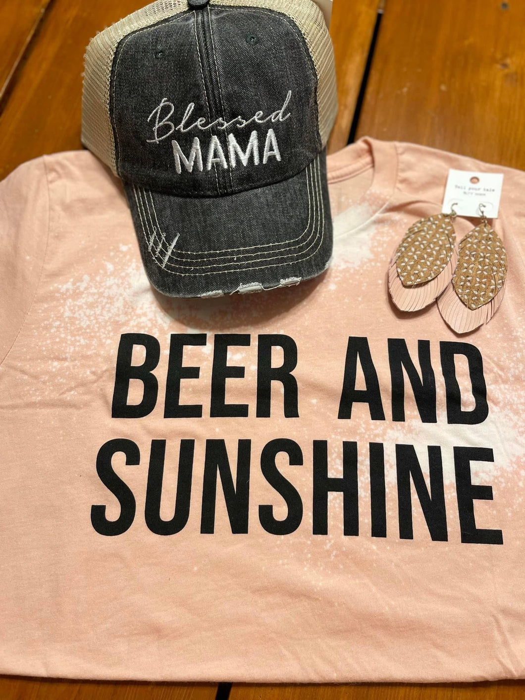 Beer and Sunshine Bleached Tee