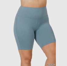 Load image into Gallery viewer, Buttersoft Biker Shorts Plus - Blue Grey
