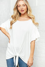 Load image into Gallery viewer, Ivory Ruffle Sleeve Blouse
