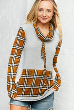 Load image into Gallery viewer, Plaid Cowlneck Sweater
