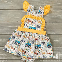 Load image into Gallery viewer, Down on the Farm Girls Romper
